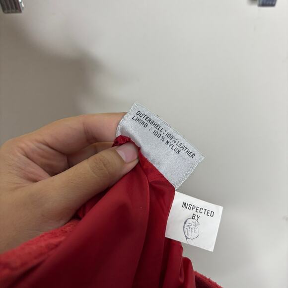 G III Leather Fashions Red Suede Leather Vintage Mini Skirt Sz 8 - Picture 6 of 10